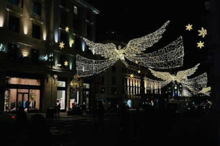 regent street christmas lights at night